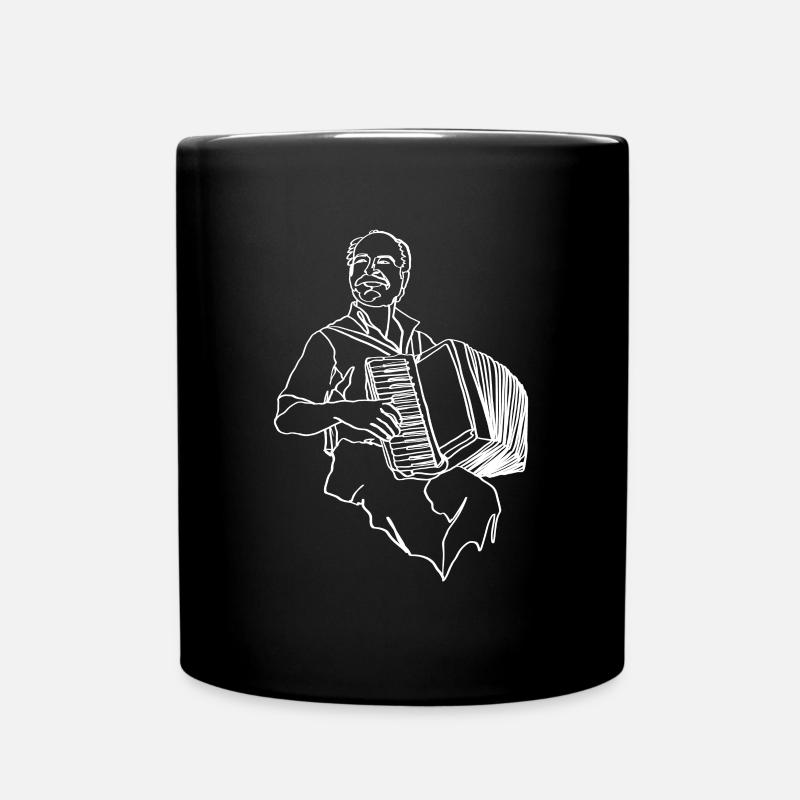 Akkordeonist Oneline Art - Akkordeon - Tasse einfarbig - Schwarz