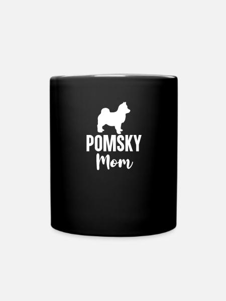 Pomsky Mama Dog Owner Chien de race Pomsky - Mug uni - noir