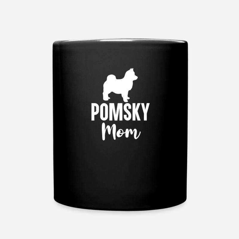 Pomsky Mama Dog Owner Chien de race Pomsky - Mug uni - noir