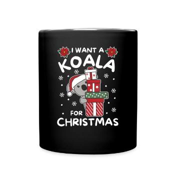 Je veux un koala pour Noël koalas mignons - Mug uni - noir - Devant