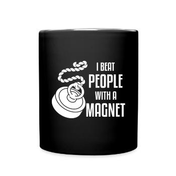 Magnetfischer Magnetangeln Schatzsuche - Tasse einfarbig - Schwarz - Vorne