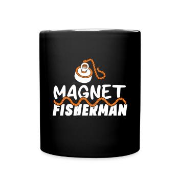 Magnet Fisherman Magnetic Fishing Treasure Hunt - Full Colour Mug - black - Front