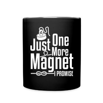 Magnetfischer Magnetangeln Schatzsuche - Tasse einfarbig - Schwarz - Vorne