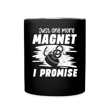 Magnetfischer Magnetangeln Schatzsuche - Tasse einfarbig - Schwarz - Vorne