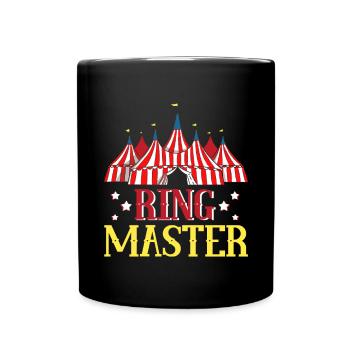 Circus Party Accessories - KarnevalsMitarbeiter Ring - Full Colour Mug - black - Front