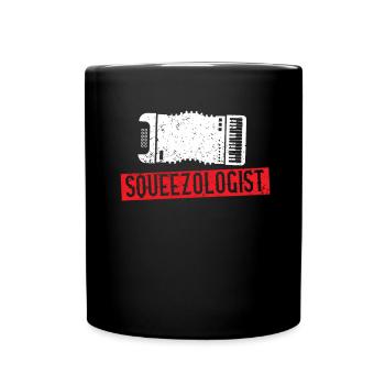 Squeezologist - accordion player accordionist - Full Colour Mug - black - Front