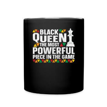 Black History Black Queen Chess African American - Tasse einfarbig - Schwarz - Vorne