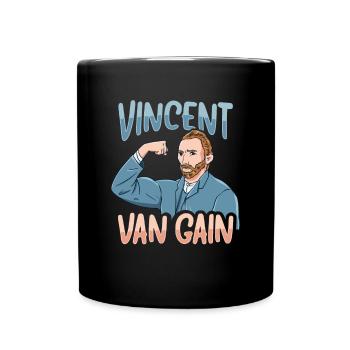 Vincent Van Gain Van Gogh Art lover - Full Colour Mug - black - Front