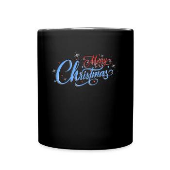Merry Christmas Christmas Elf Outfit - Full Colour Mug - black - Front