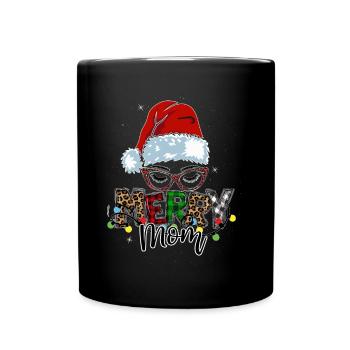 Merry Christmas Christmas Elf Outfit - Full Colour Mug - black - Front