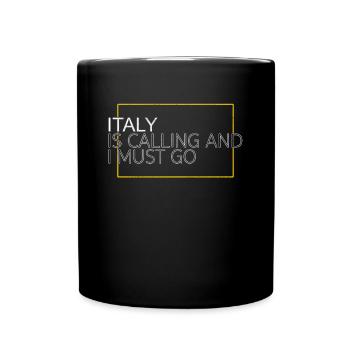 Italy Saying - Full Colour Mug - black - Front