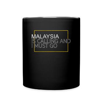 Malaysia Spruch - Tasse einfarbig - Schwarz - Vorne