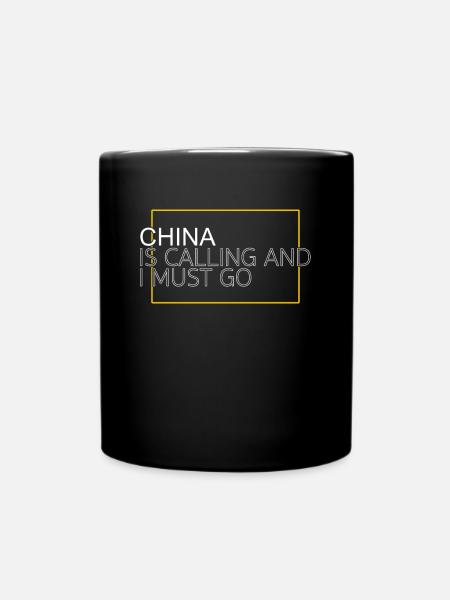 China Spruch - Tasse einfarbig - Schwarz