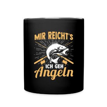 Angeln Fishing Fisher Angelrute Karpfen Rute Fisch - Tasse einfarbig - Schwarz - Vorne