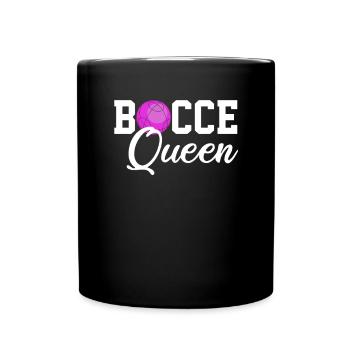 Bocce queen, bocce ball - Tasse einfarbig - Schwarz - Vorne
