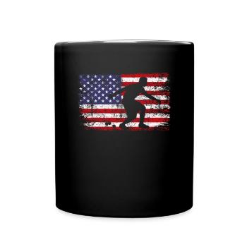 Bocce ball american flag, bocce ball - Tasse einfarbig - Schwarz - Vorne