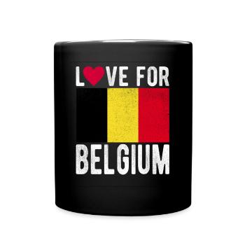 Belgique Souvenir - Mug uni - noir - Devant