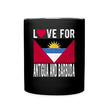 Antigua and Barbuda Souvenir - Full Colour Mug - black - Front