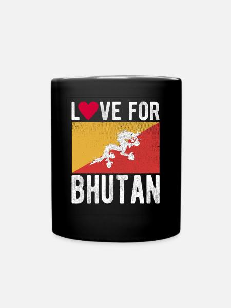 Bhutan Souvenir - Tasse einfarbig - Schwarz