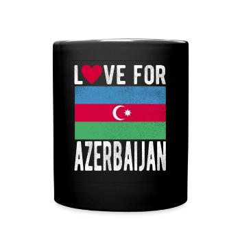 Aserbaidschan Souvenir - Tasse einfarbig - Schwarz - Vorne