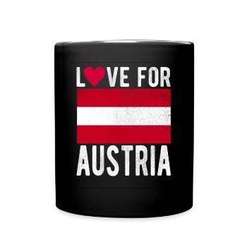 Österreich Souvenir - Tasse einfarbig - Schwarz - Vorne