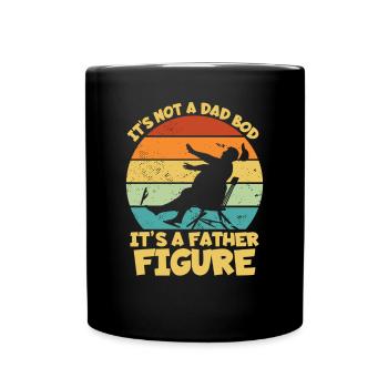 Kein Vater Bod, es ist ein Vaterfigur VatertagVate - Tasse einfarbig - Schwarz - Vorne
