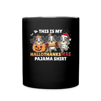 Hallothanksmas Chemise de pyjama Berger Australien - Mug uni - noir - Devant