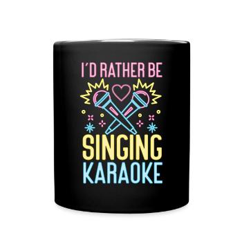 Karaoké Chanteur Années 80 Rétro I’d - Mug uni - noir - Devant
