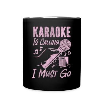 Karaoke Singer Vintage Karaoke Is - Tasse einfarbig - Schwarz - Vorne