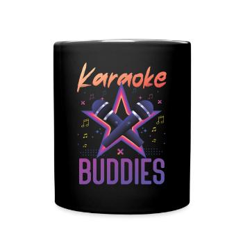 Karaoke Singer Friends Besties 80s - Tasse einfarbig - Schwarz - Vorne