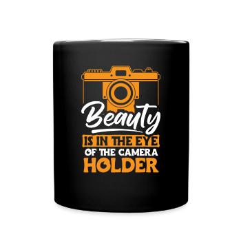 Beauty Is In The Eye Of The Camera Holder Shirt - Full Colour Mug - black - Front