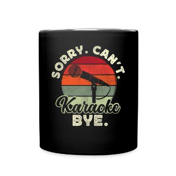 Karaoke Singer 80s Retro Vintage - Tasse einfarbig - Schwarz - Vorne