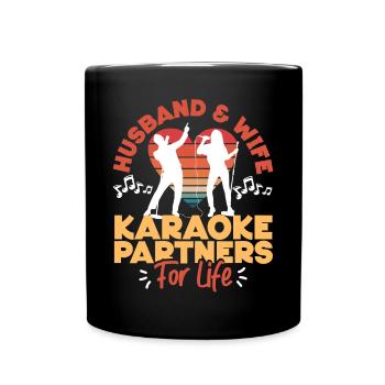 Chanteur de karaoké Mari Femme - Mug uni - noir - Devant