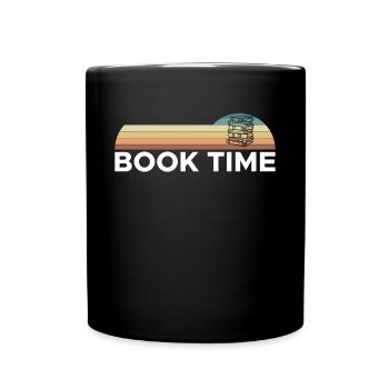 Vintage Retro Book Time Shirt Cadeau - Mug uni - noir - Devant