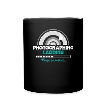 Photographing Loading Shirt Geschenk - Tasse einfarbig - Schwarz - Vorne