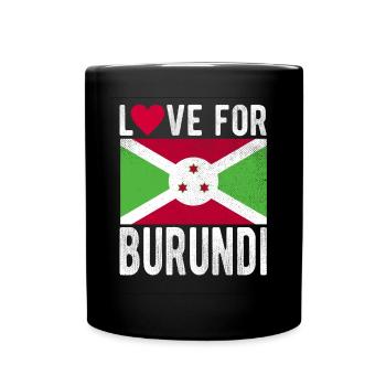 Burundi Souvenir - Tasse einfarbig - Schwarz - Vorne