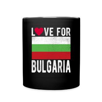 Bulgarien Souvenir - Tasse einfarbig - Schwarz - Vorne