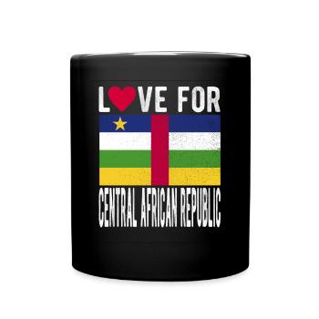Central African Republic Souvenir - Full Colour Mug - black - Front