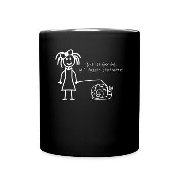 Snail Sport that's Gerda We jog together - Full Colour Mug - black - Front