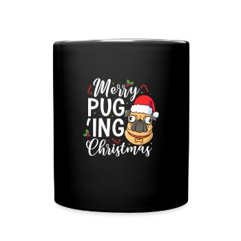 Carlin Noël chien chien ami carlin cadeau - Mug uni - noir - Devant