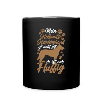 Mein Hollandse Herdershond ist nicht fett - Tasse einfarbig - Schwarz - Vorne