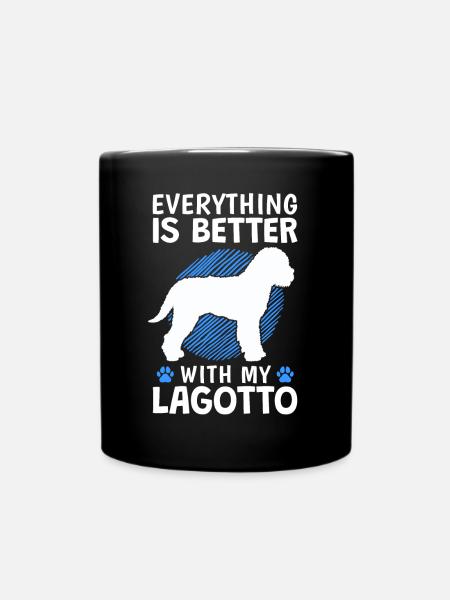 Tout va mieux avec Lagotto Romagnolo Truffle Dog - Mug uni - noir