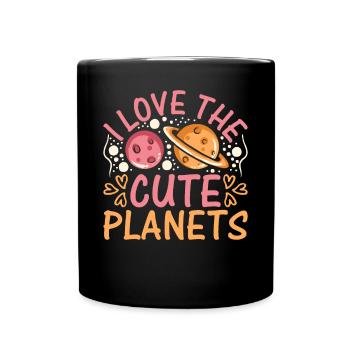 J’aime les planètes mignonnes - Solar System Planets Branch - Mug uni - noir - Devant