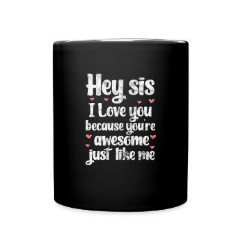 Soeur Frère Frères et sœurs Cadeau de famille - Mug uni - noir - Devant