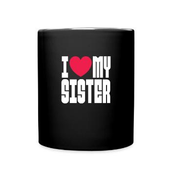 Soeur - Mug uni - noir - Devant