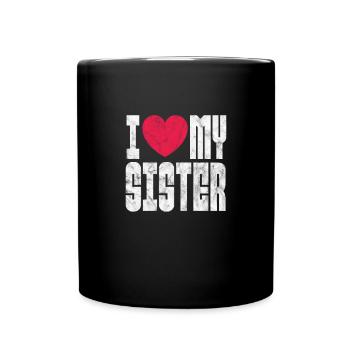 Soeur Frère Frères et sœurs Cadeau de famille - Mug uni - noir - Devant