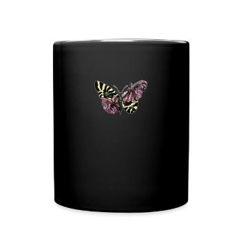 Avant Garde Aesthetic Weirdcore Butterfly Hippie - Tasse einfarbig - Schwarz - Vorne
