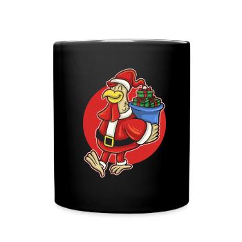 Pull de Noël moche Tshirt Canard de Noël - Mug uni - noir - Devant