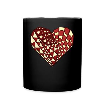 Avant Garde Aesthetic Heart Weirdcore Hippie - Tasse einfarbig - Schwarz - Vorne