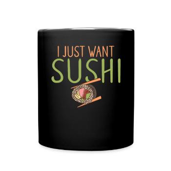Cadeau pour les amateurs de sushis de cuisine japonaise - Mug uni - noir - Devant
